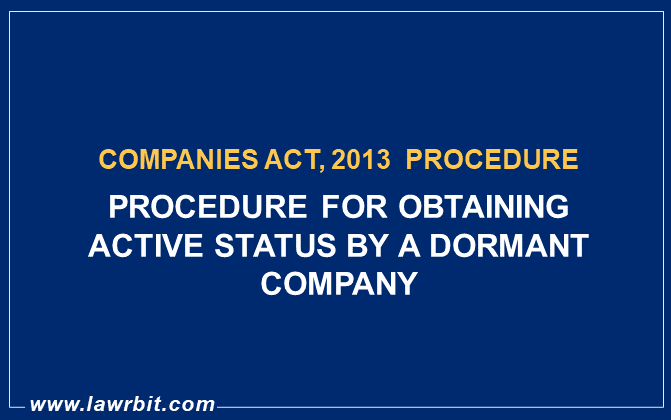 Procedure for Obtaining Active Status by a Dormant Company