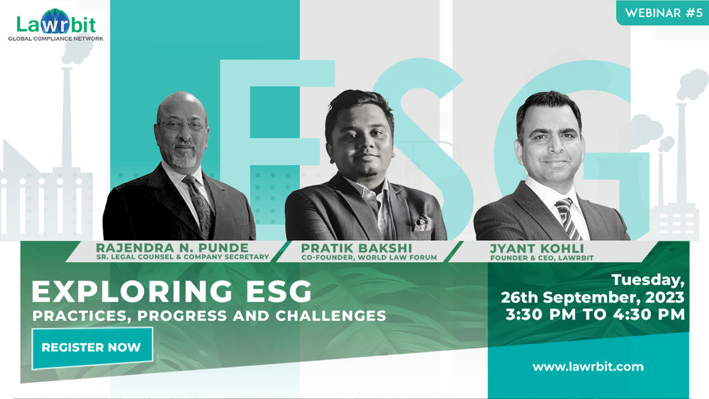 Live Webinar with Industry Experts to get insight on the ESG Practices for Indian Businesses
