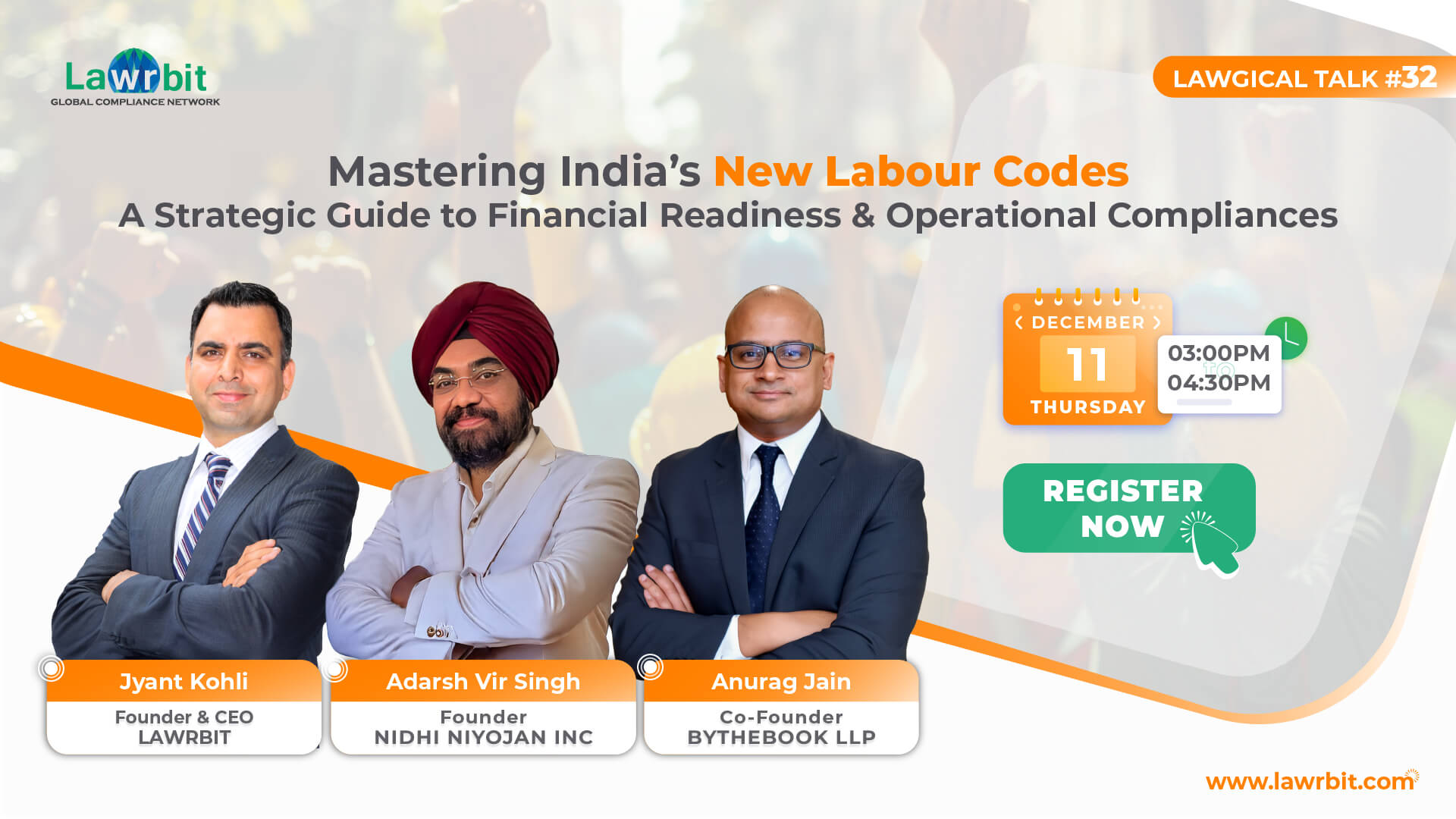 Lawgical Talk #32 on Mastering India's New Labour Codes on 11th Dec @ 3 PM | Register NOW!