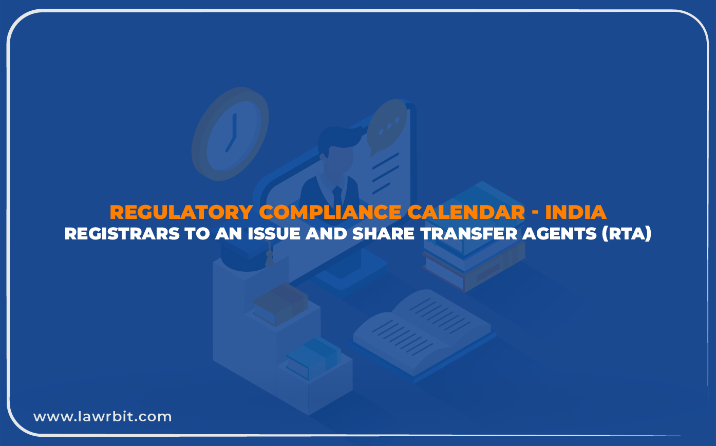 Regulatory Compliance Calendar Registrars and Share Transfer Agents